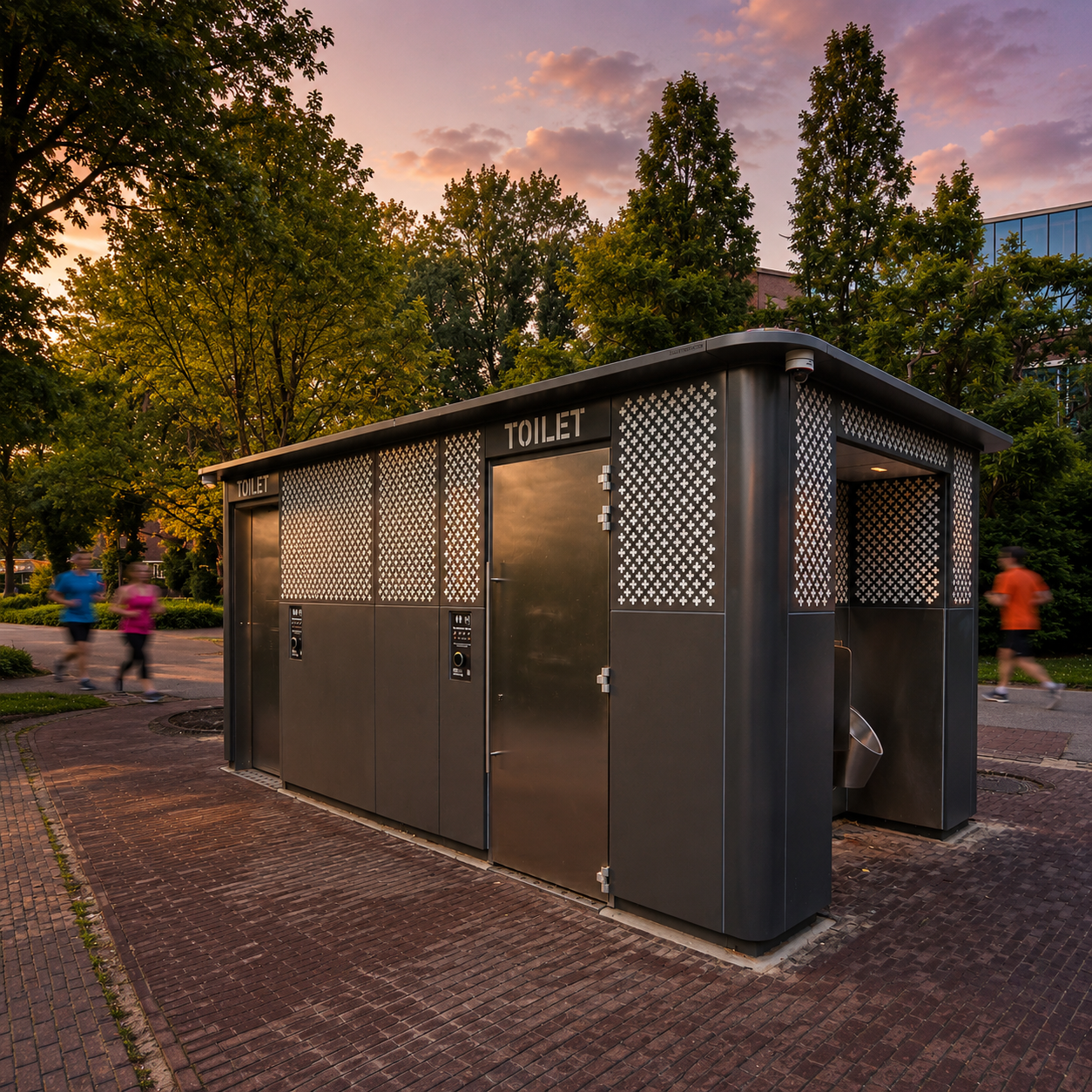Öffentliche Toilette im Oosterpark in Amsterdam